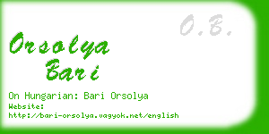 orsolya bari business card